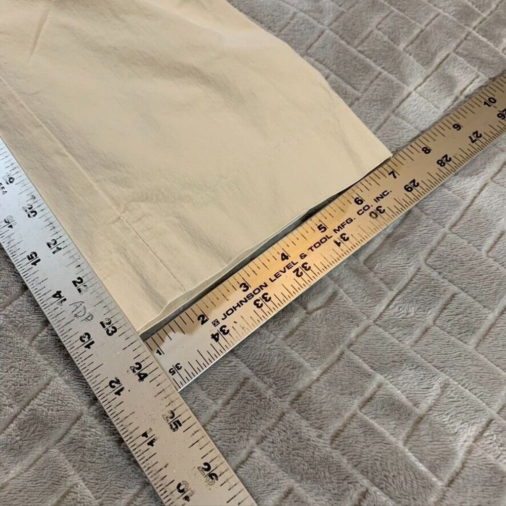 Banana Republic Womens 0 Dress Pants Beige Straight Crop Low Rise Lined Stretch - Picture 7 of 11